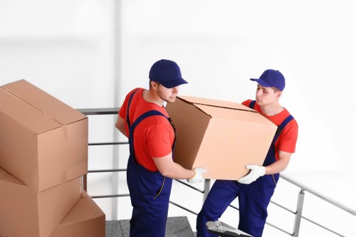 Removal team helping a Bermondsey move near local flats and streets