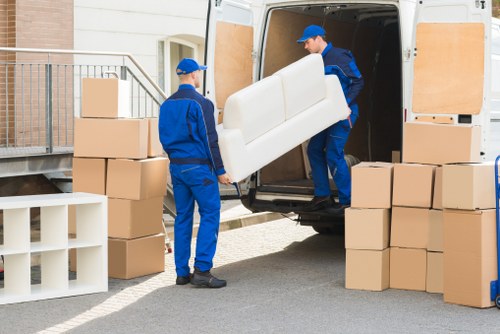 Removal team helping with a Bermondsey residential move near modern apartments