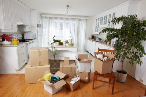 Removal team planning a home move in Bermondsey near residential flats
