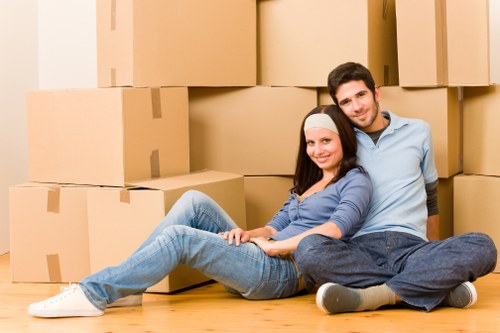 Careful loading for a house move in Bermondsey with local access challenges