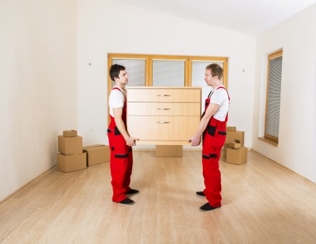 Loading household items into a removals van in Bermondsey
